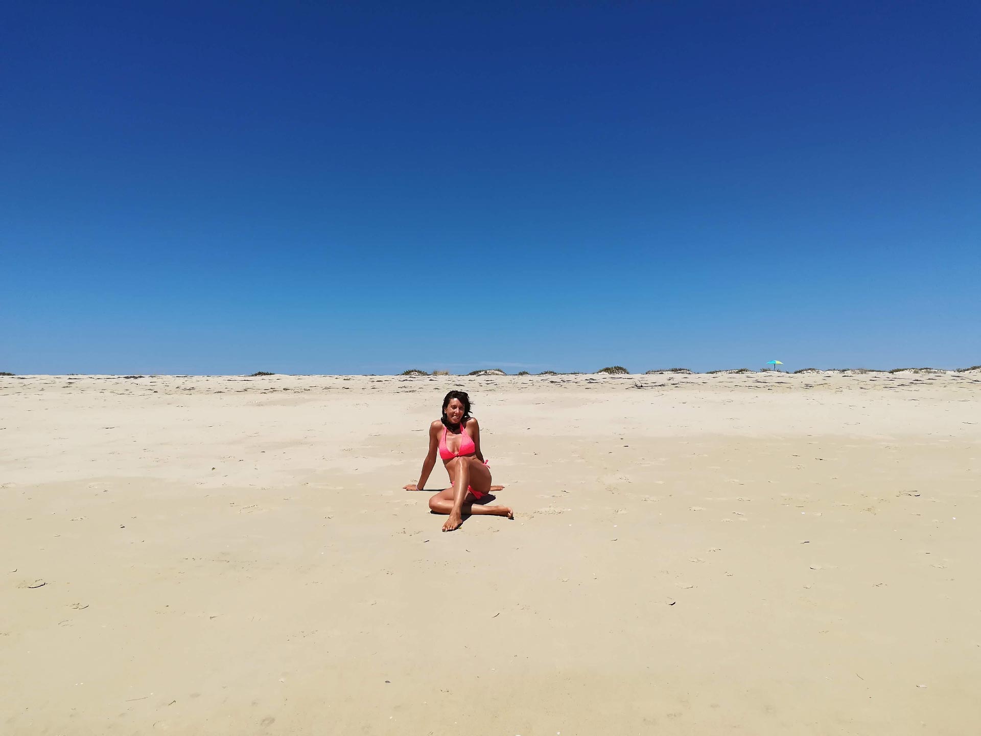 Veduta di Praia do Barril, Faro, Algarve, Portogallo