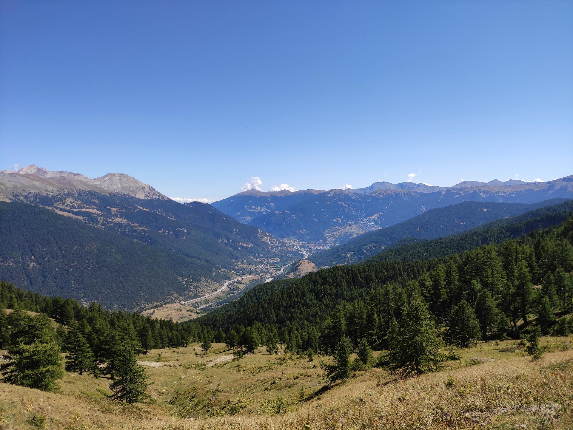 Veduta della Val di Susa, Oulx, Piemonte